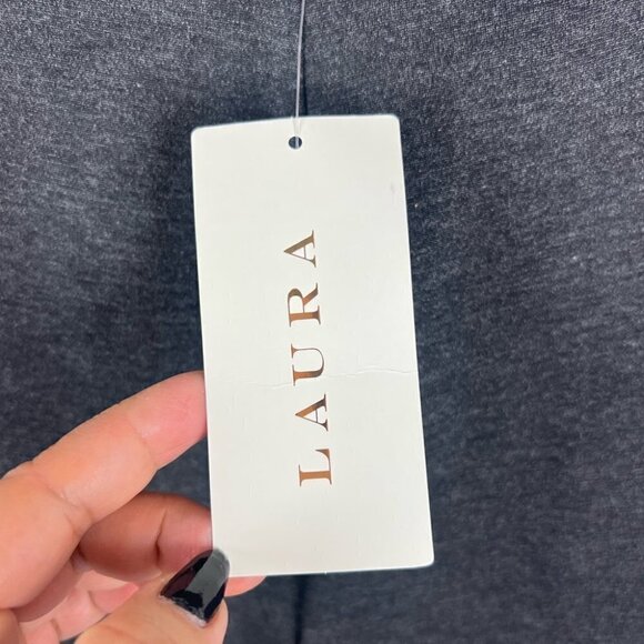 NWT - Laura, Ladies Slim Leg Pull-On Stretchable Pant In Gray. Size: 6 - Picture 5 of 15